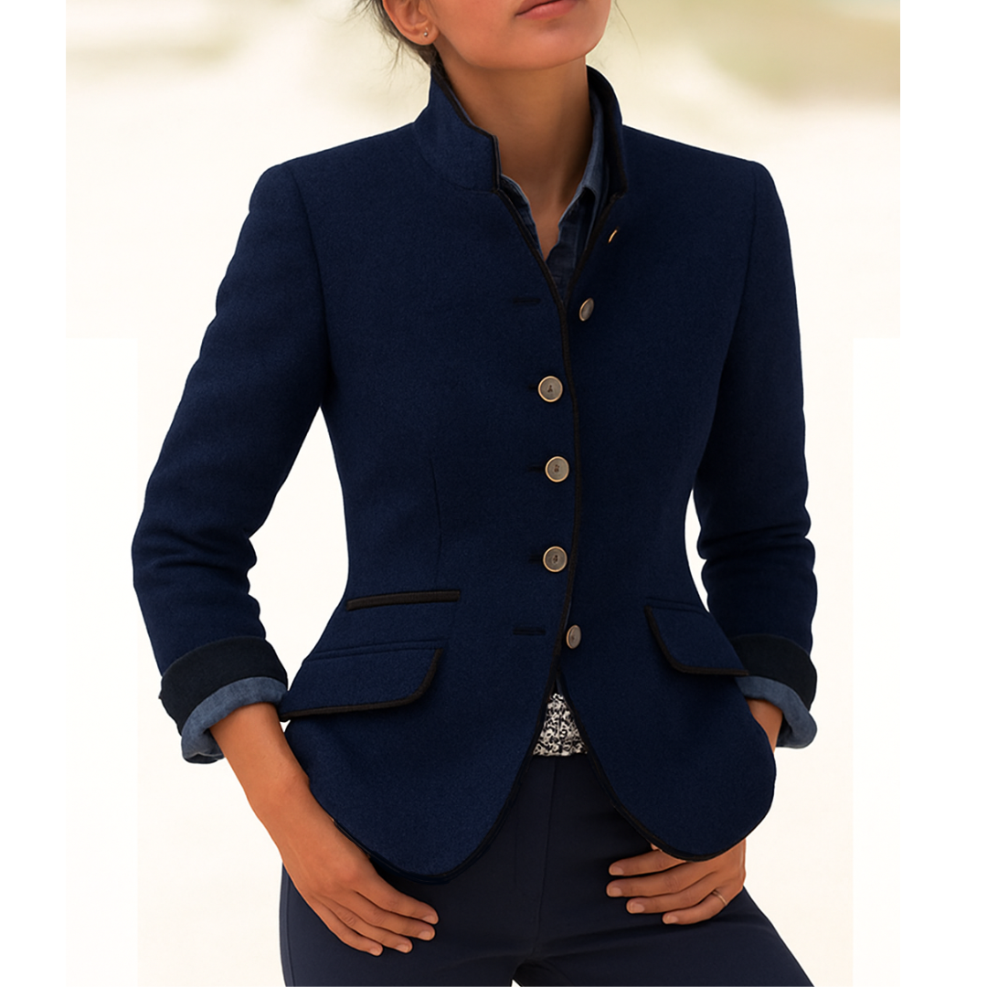 Valeria | Elegant cardigan with high collar