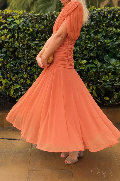 Women's Elegant Mesh Boutonniere Dress