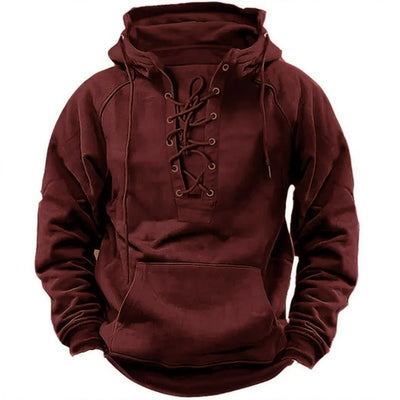 Léon™ – Retro outdoor hoodie with drawstrings, designed for fall and winter