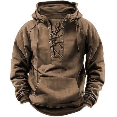 Léon™ – Retro outdoor hoodie with drawstrings, designed for fall and winter